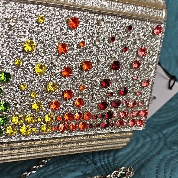 Kurt Geiger Silver and Multicolor Clutch Bag NWT - Picture 9 of 10